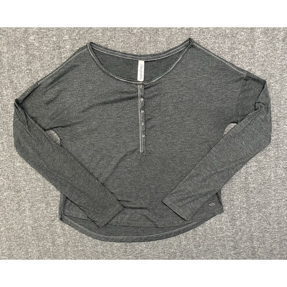 Aeropostale Womens Blouse Shirt Top Long Sleeve Soft Soft Henley Size M